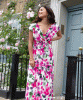 Sophia Maxi Dress Petite (Fuchsia Florals) by Alie Street